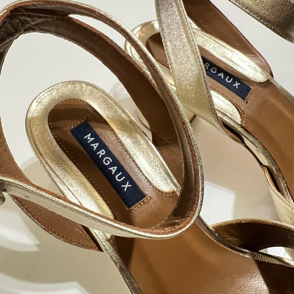 Margaux The City Sandal in Gold Nappa Size 37.5M - Picture 6 of 10